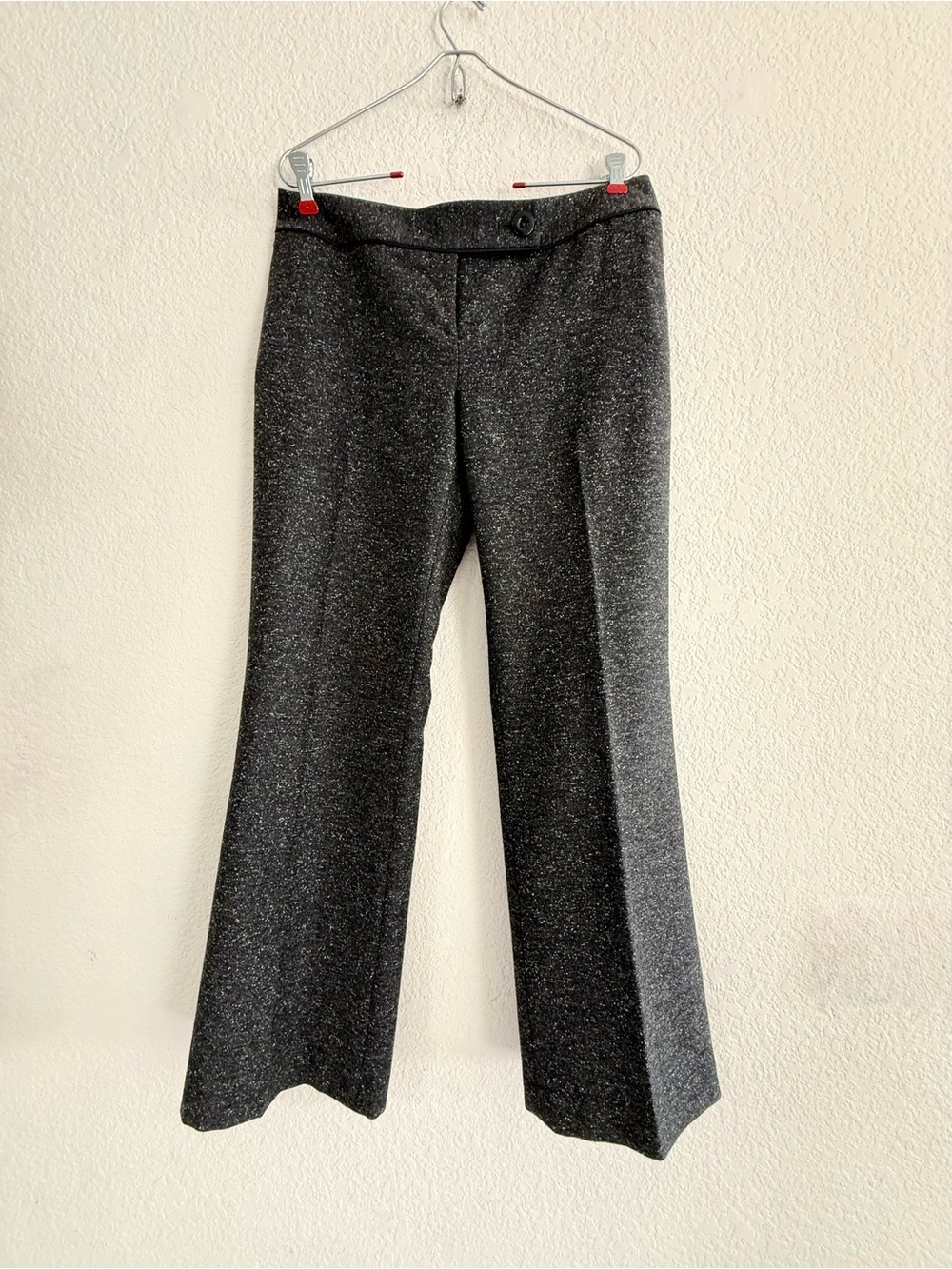 Nordstrom Semantiks Charcoal Tweed Wide-Leg Dress Pants Slacks Trousers